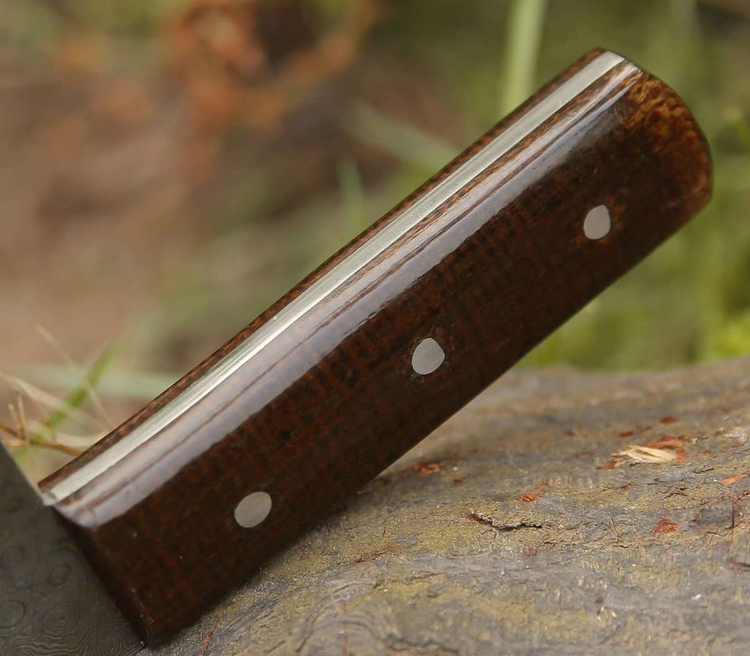 HAND FORGED DAMASCUS STEEL BLADE CLEAVER KNIFE WITH SHEATH || DRS KNIVES HUB