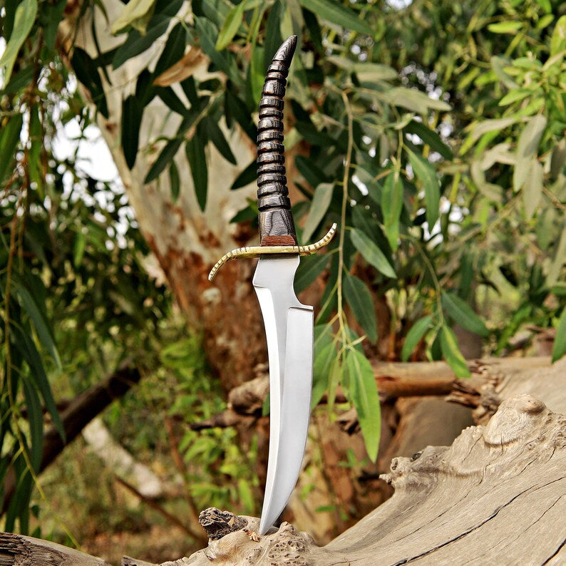 J2 Steel Skinner Knife 14.5" – Pakka Wood Handle Brass Guard | DRSKNIVES HUB