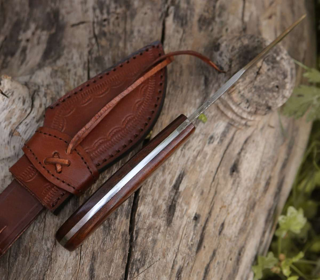 HAND FORGED OUTDOOR KUKRI KNIFE WITH LEATHER SHEATH || DRS KNIVES HUB