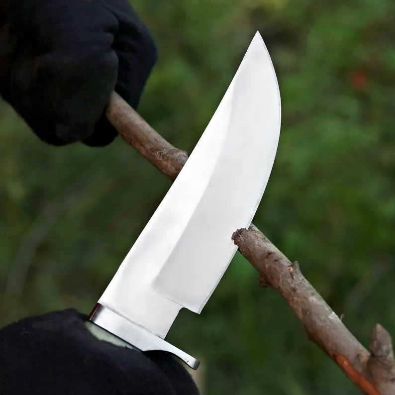 D2 Steel Skinner Knife 8.5" – Crown Bone Handle Mosaic Pins | DRSKNIVES HUB