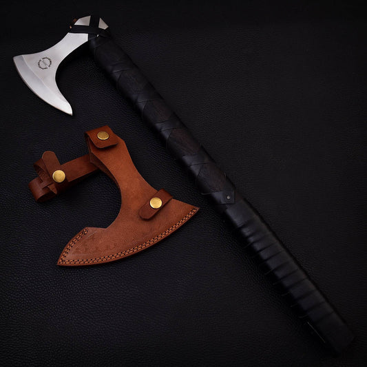 Carbon Steel High Quality Axe With Leather Sheath Cover