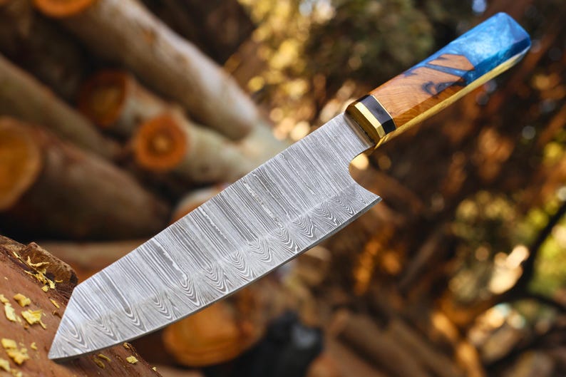 CHEF KNIFE CUSTOM HANDMADE DAMASCUS KITCHEN KNIFE || DRS KNIVES HUB