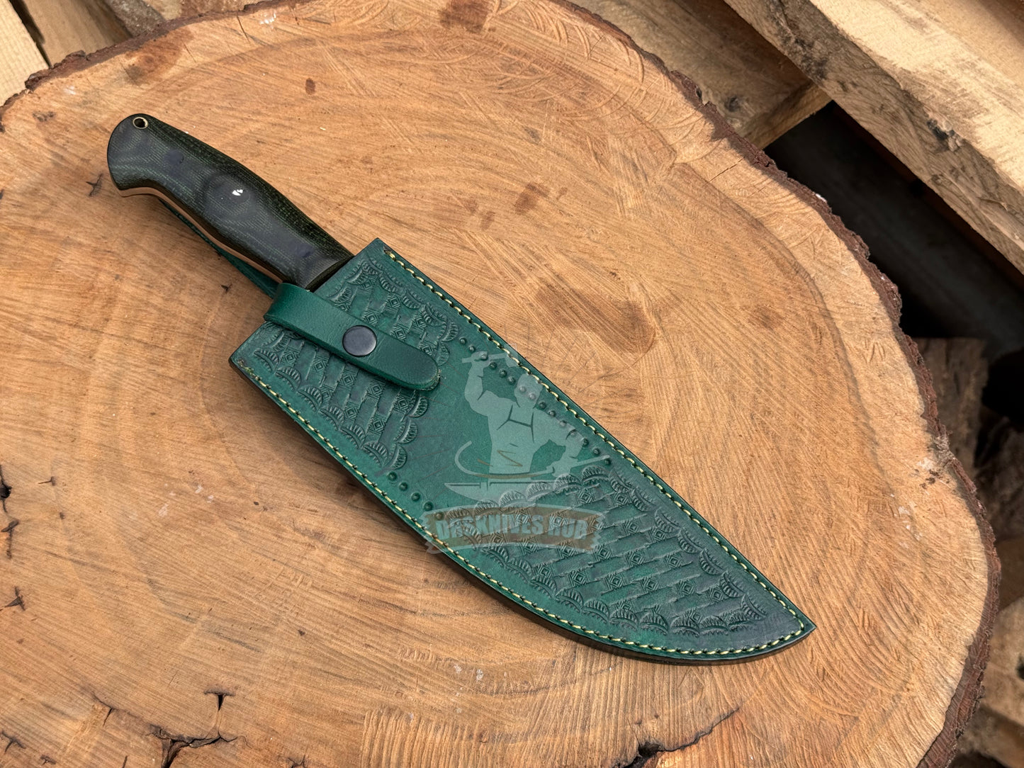 1095 Tracker Knife 14" – Black Powder Coated with Micarta Handle | DRSKNIVES HUB