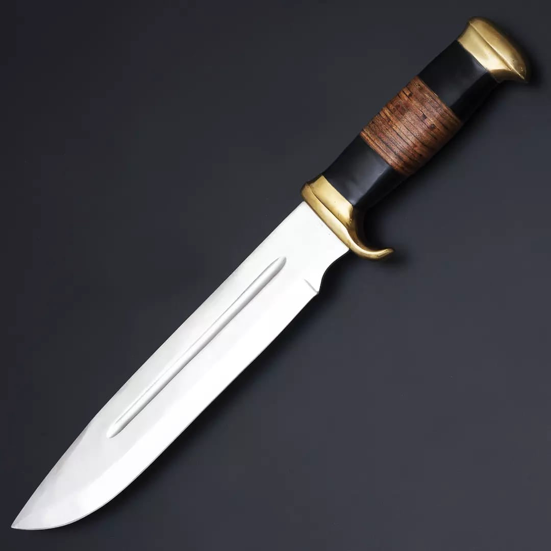 HAND FORGED STAINLESS STEEL HUNTING BOWIE KNIFE || DRS KNIVES HUB