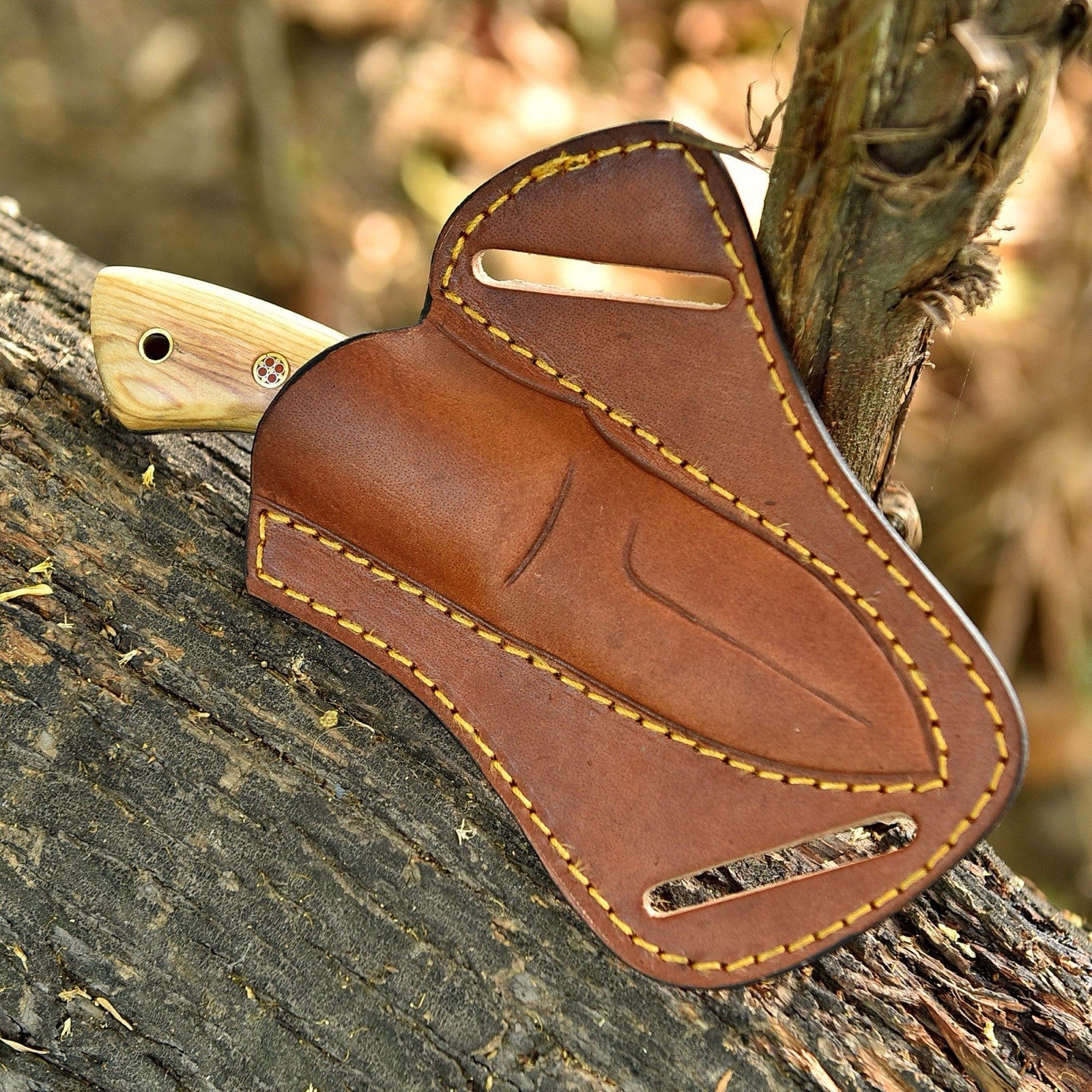 Custom Handmade Fixed Blade Skinner Knife – with Wood Handle | Tactical Hunting & EDC | DRSKNIVES HUB 