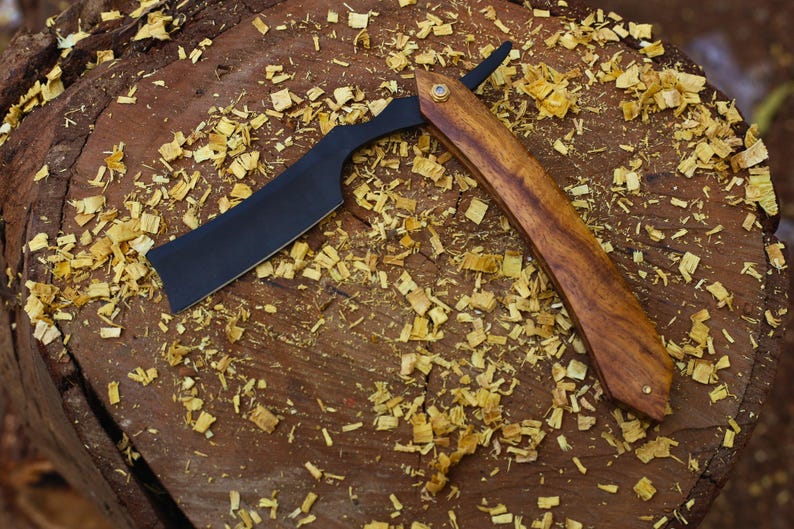 HANDMADE J2 STEEL POWDER COATED BLADE STRAIGHT RAZOR KNIFE || DRS KNIVES HUB
