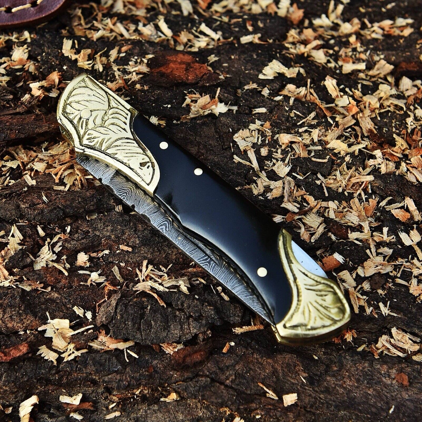 POCKET KNIFE HANDMADE BULL HORN HANDLE ||DRS KNIVES HUB