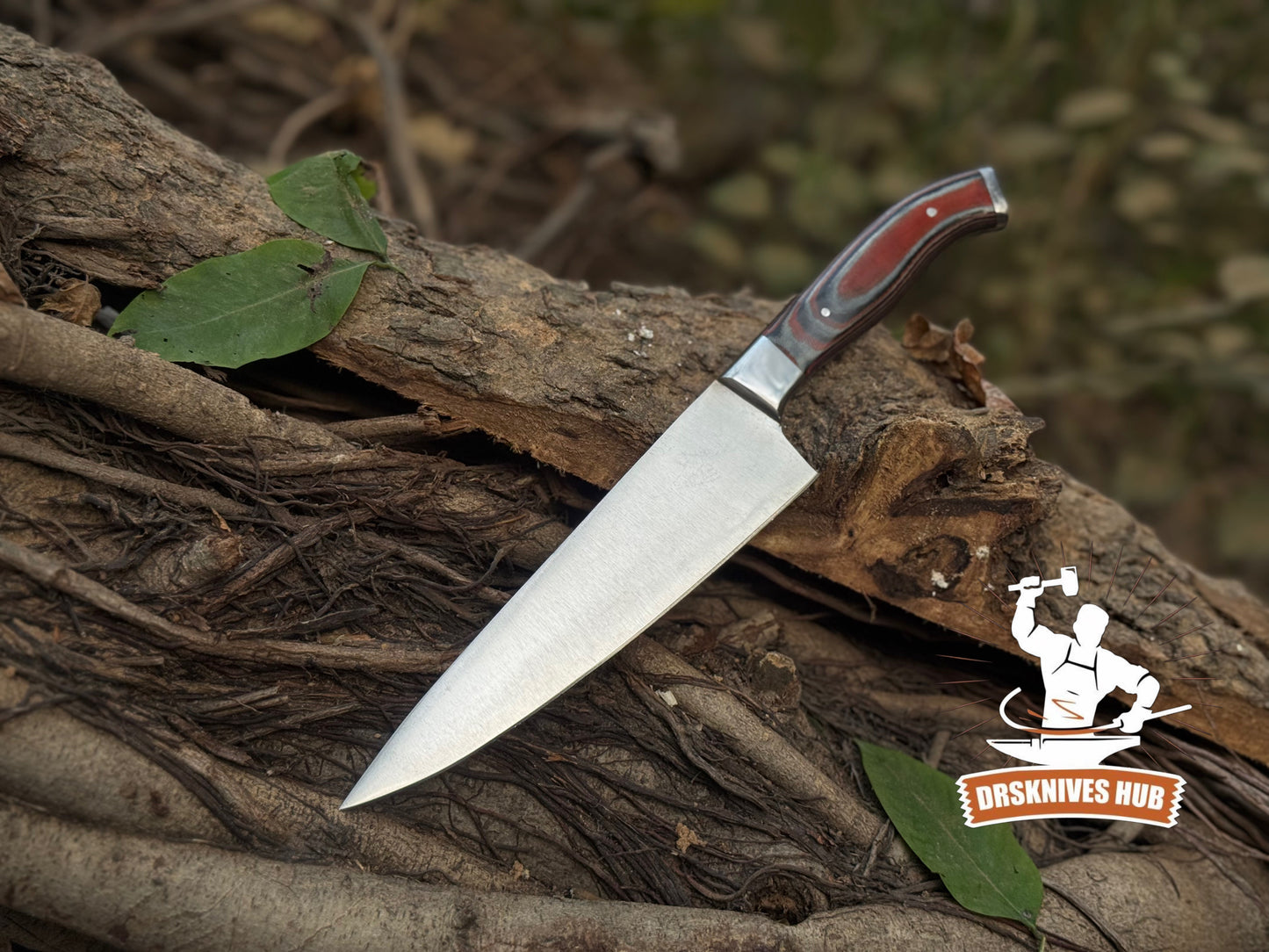 Handmade 13-Inch Chef Knife – Premium 440C Stainless Steel With Leather Sheath Cover | DRSKNIVES HUB