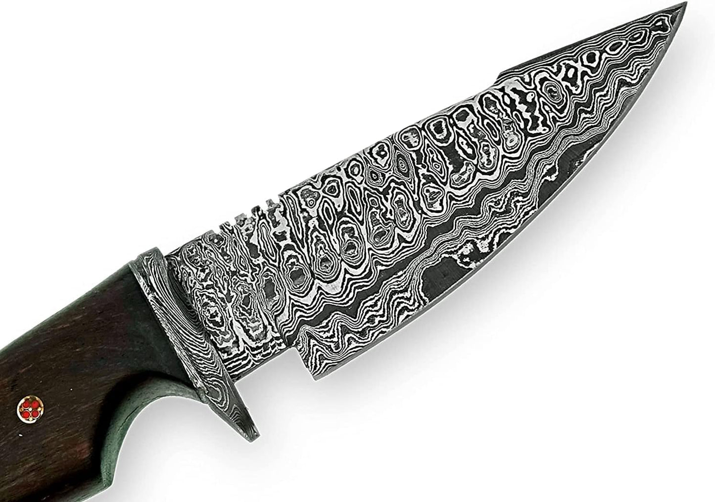 HANDMADE DAMASCUS STEEL CLASSIC BOWIE KNIFE WITH COVER || DRS KNIVES HUB