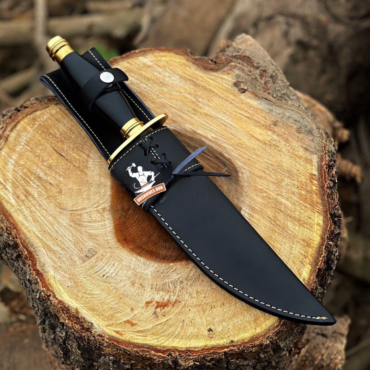 15” Custom Handmade j2 Steel Bowie Knife With Leather Sheath Cover