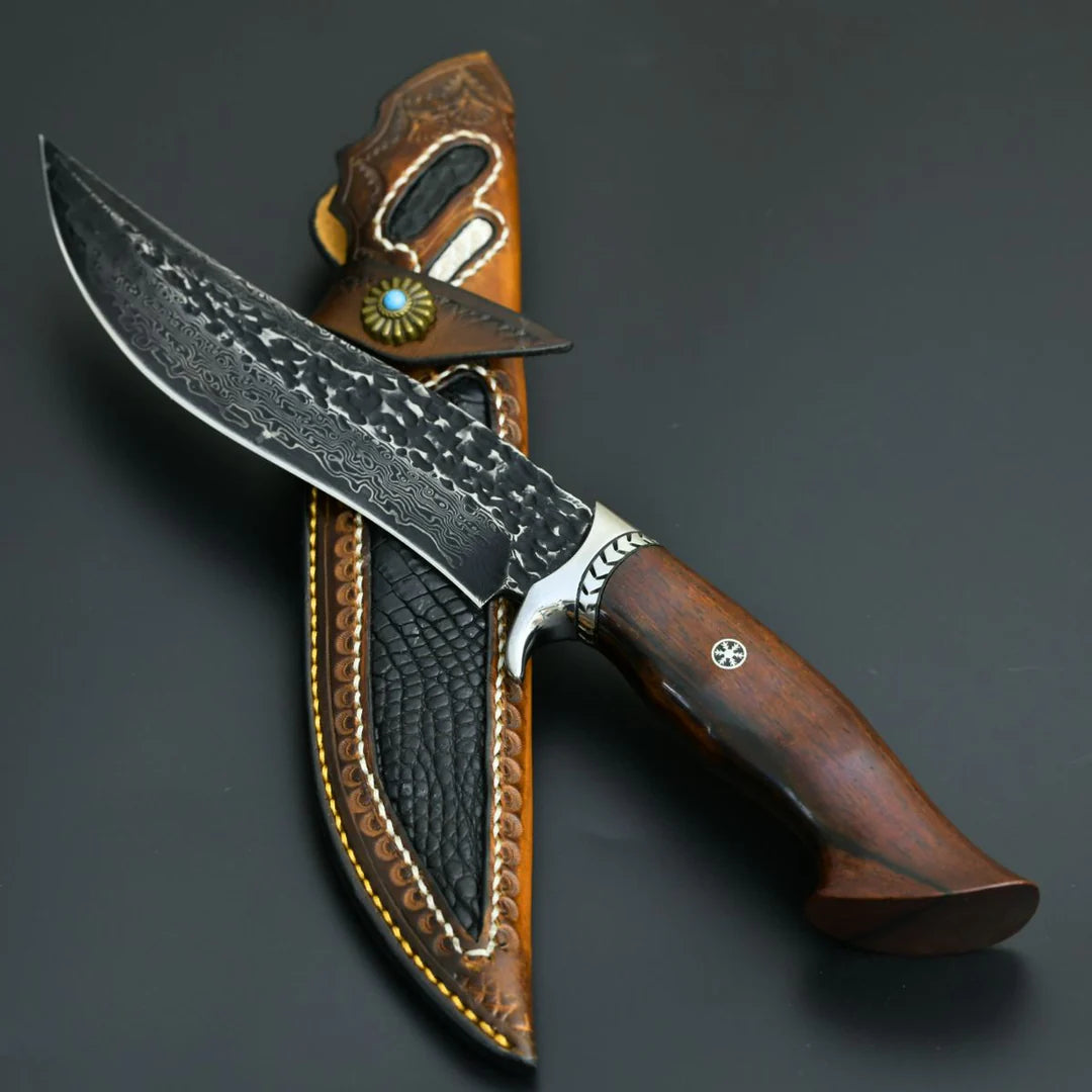 ELITE KNIFE HUNTING UTILITY KNIFE WITH EXOTIC SANDALWOOD HANDLE || DRS KNIVES HUB