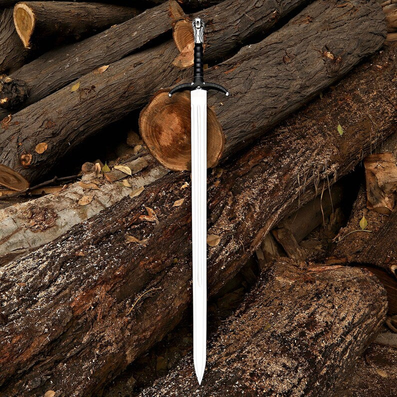Handmade D2 Steel Blade Hit Tv Series Game Of Throne Replica Sword With Leather Sheath Cover
