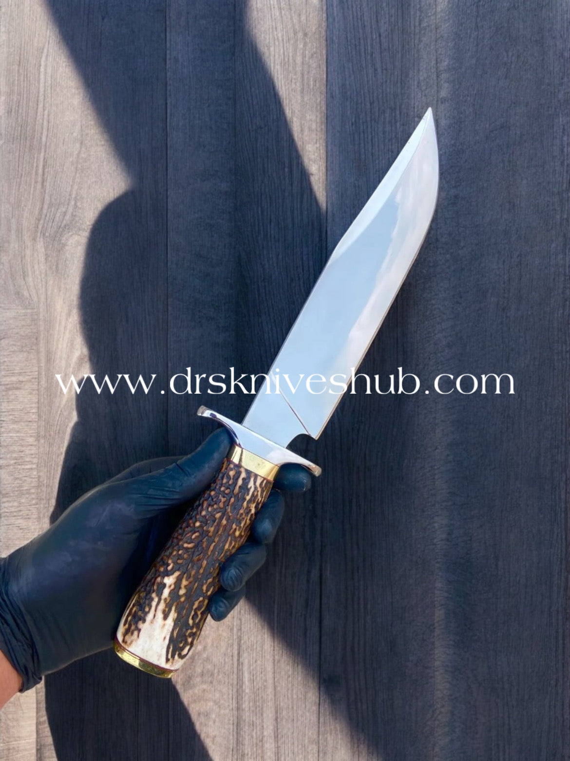 CUSTOM HANDMADE J2 STEEL EDC BOWIE KNIFE WITH LEATHER SHEATH || DRS KNIVES HUB