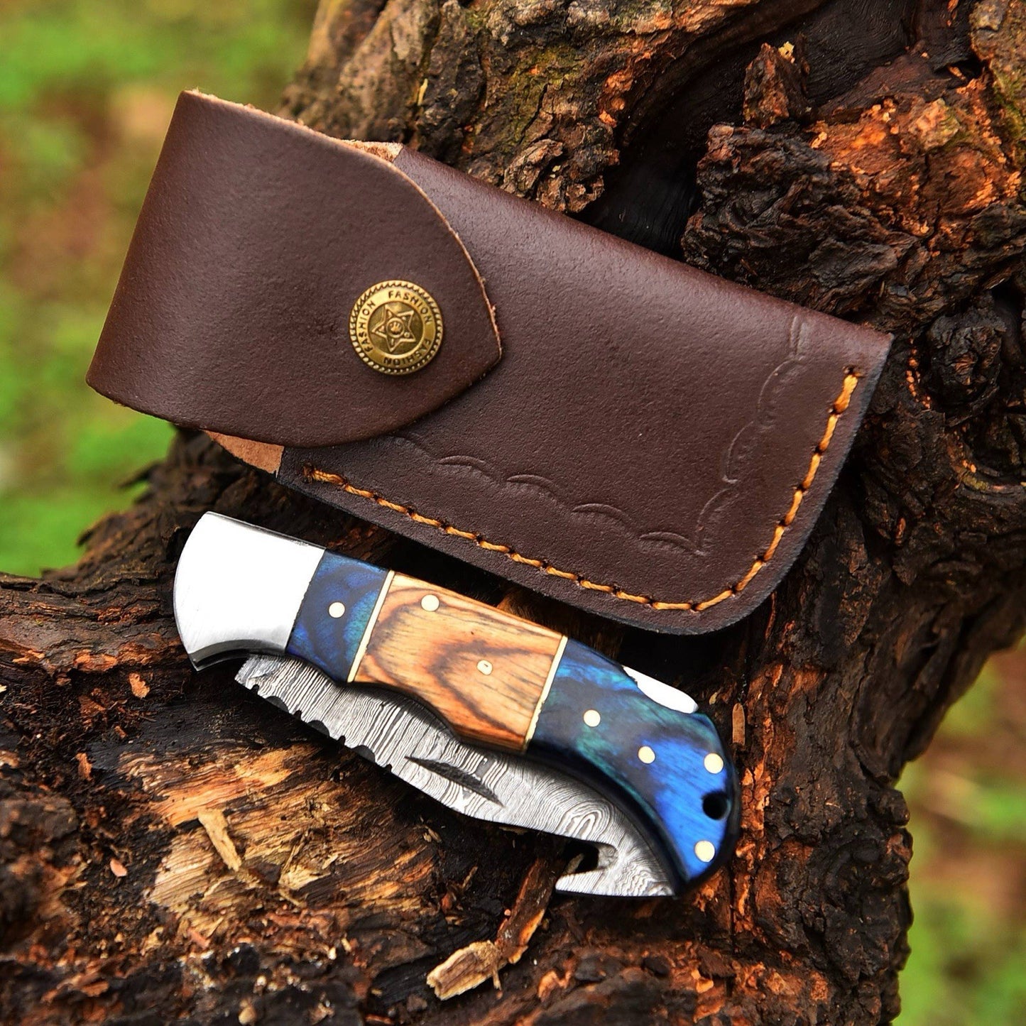 HAND FORGED FOLDING POCKET  KNIFE GUT HOOK KNIFE || DRS KNIVES HUB