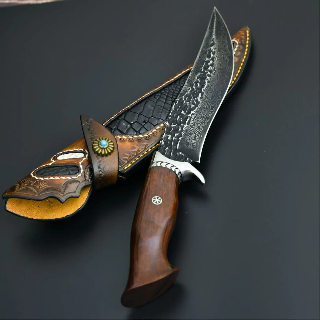 ELITE KNIFE HUNTING UTILITY KNIFE WITH EXOTIC SANDALWOOD HANDLE || DRS KNIVES HUB