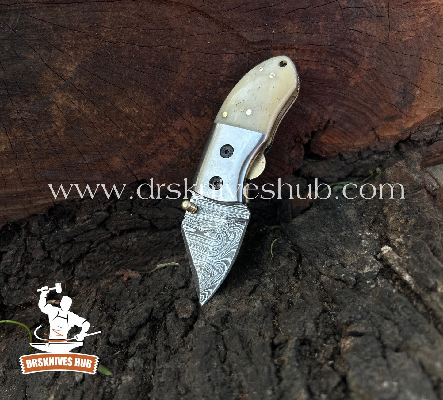 MINI FOLDING POCKET KNIFE BONE HANDLE || DRS KNIVES HUB