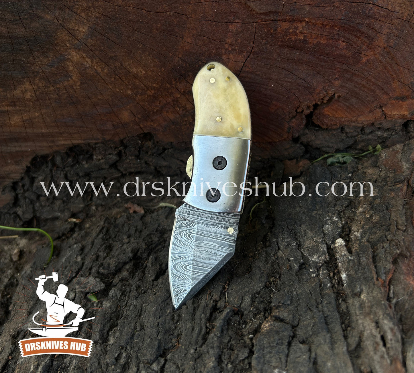 MINI FOLDING POCKET KNIFE BONE HANDLE || DRS KNIVES HUB