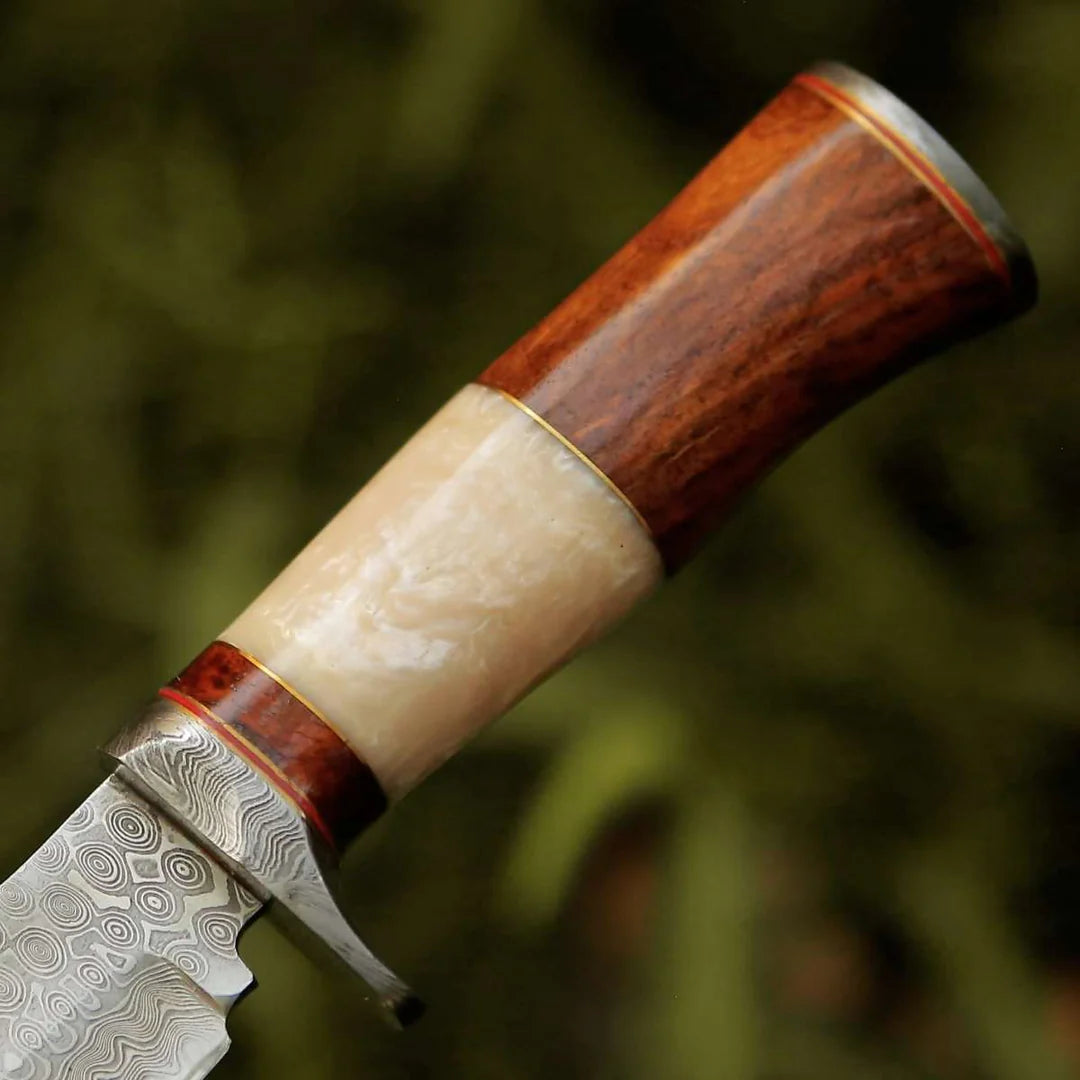 HAND FORGED DAMASCUS STEEL HUNTING KNIFE || DRA KNIVES HUB