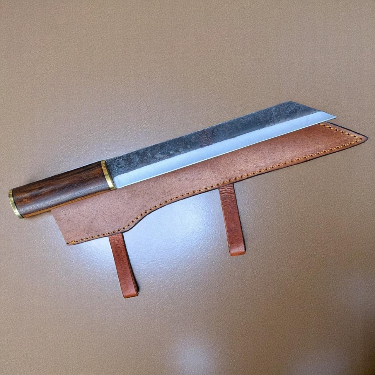 FIXED BLADE HANDMADE CARBON STEEL VIKING SEAX KNIFE WOOD HANDLE || DRS KNIVES HUB