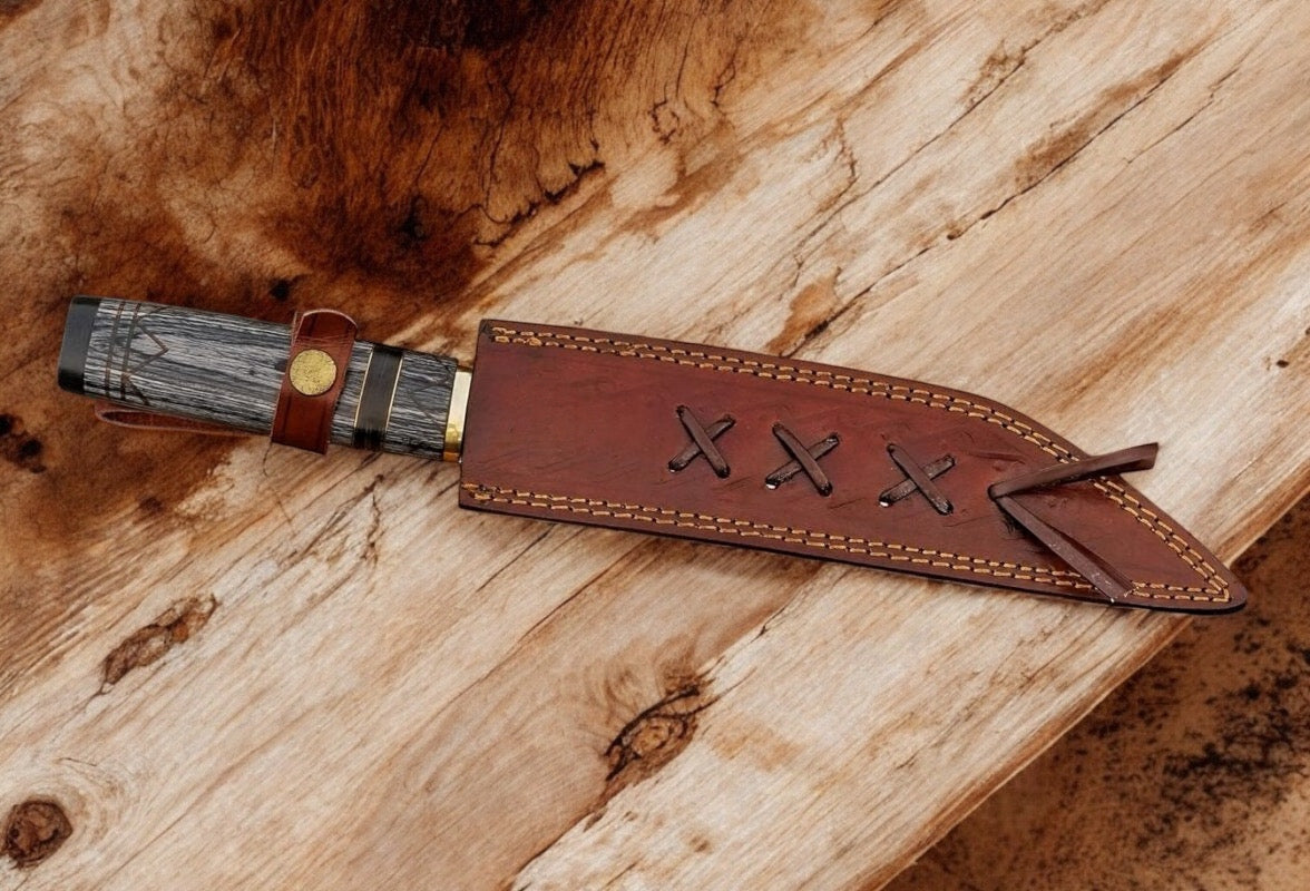 Custom Handmade Seax Knife with Leather Sheath – Viking Knife