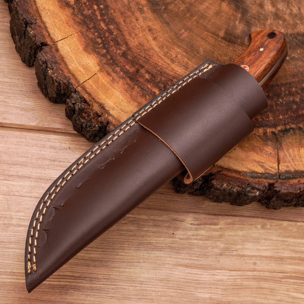 Edc hunting knife custom handmade Damascus steel gut hook knife || drs knives hub