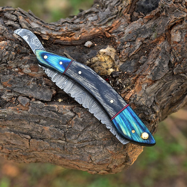 STRAIGHT RAZOR BLADE HANDMADE DAMASCUS STEEL BLADE || DRS KNIVES HUB