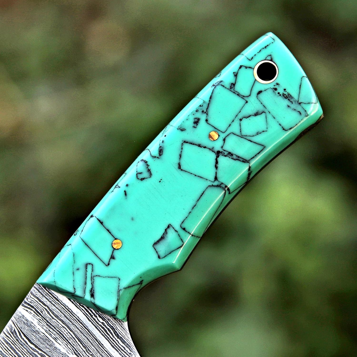 Custom Handmade 7" Damascus Steel Bull Cutter Knife – Cowboy Fixed Blade with Leather Sheath | DRSKNIVES HUB