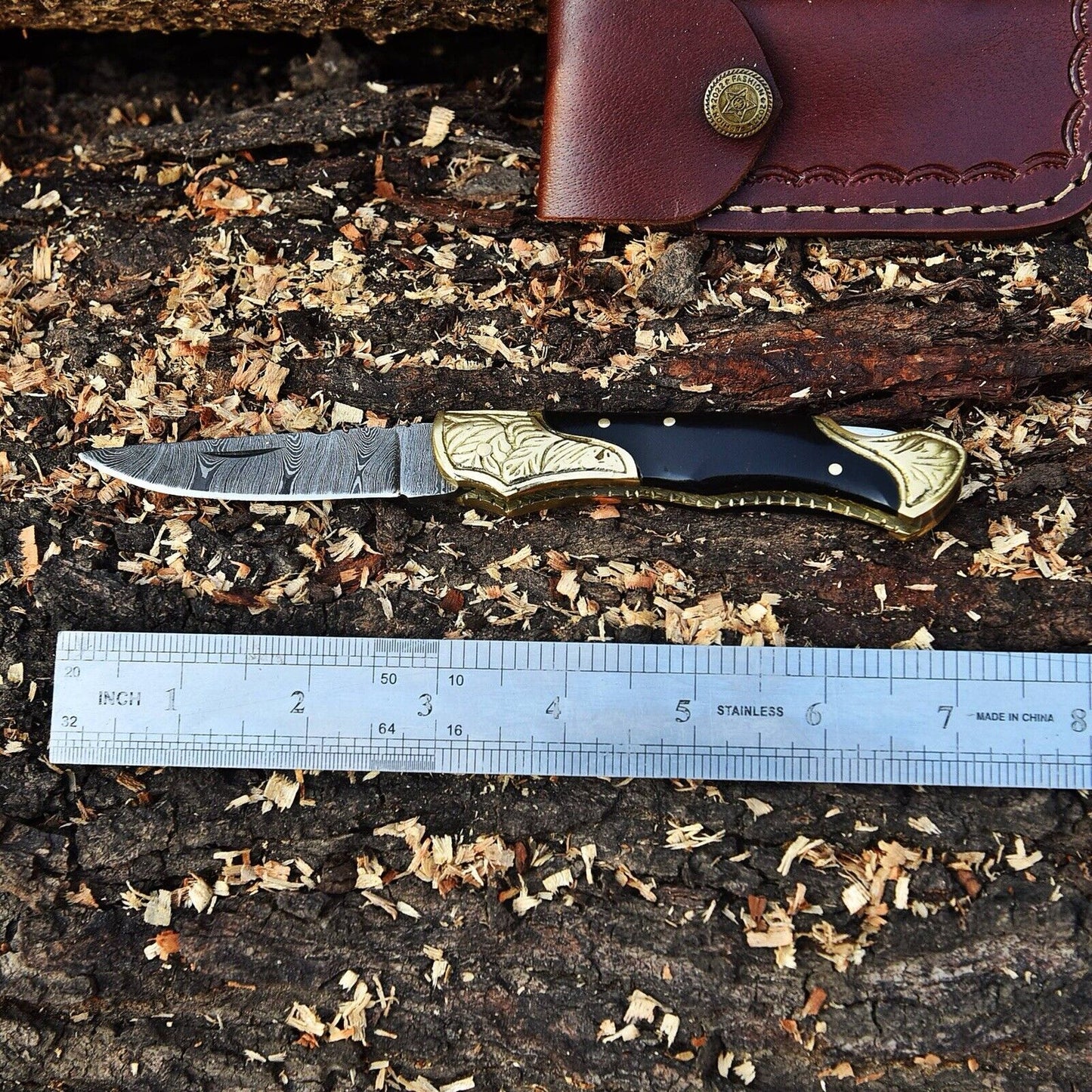 POCKET KNIFE HANDMADE BULL HORN HANDLE ||DRS KNIVES HUB