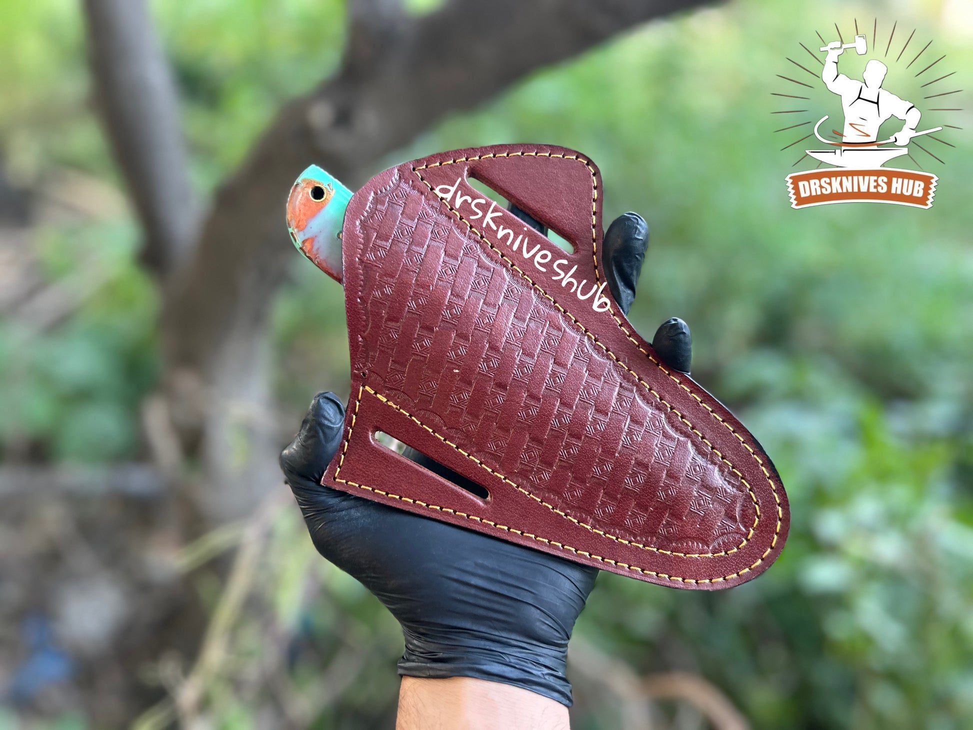 Custom Handmade Cowboy Bull Cutter Knife – Rasp Steel Blade & Resin Handle Knife – DRS KNIVES HUB 