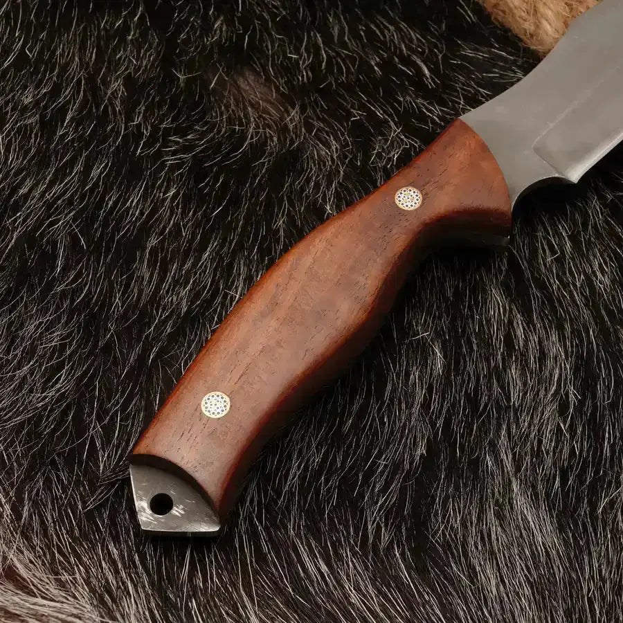 Custom handmade full tang edc hunting knife with leather sheath cover || drs knives hub