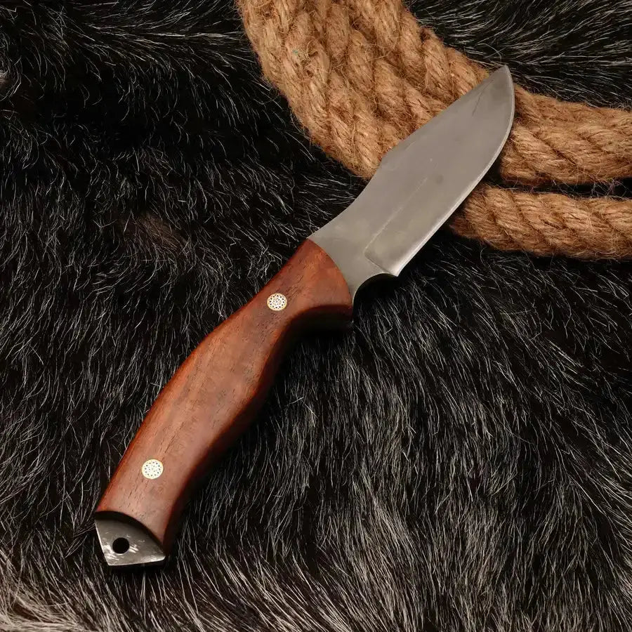 Custom handmade full tang edc hunting knife with leather sheath cover || drs knives hub