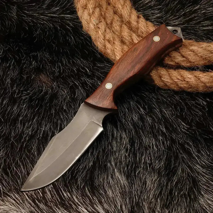 Custom handmade full tang edc hunting knife with leather sheath cover || drs knives hub