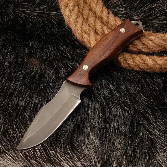 Custom handmade full tang edc hunting knife with leather sheath cover || drs knives hub