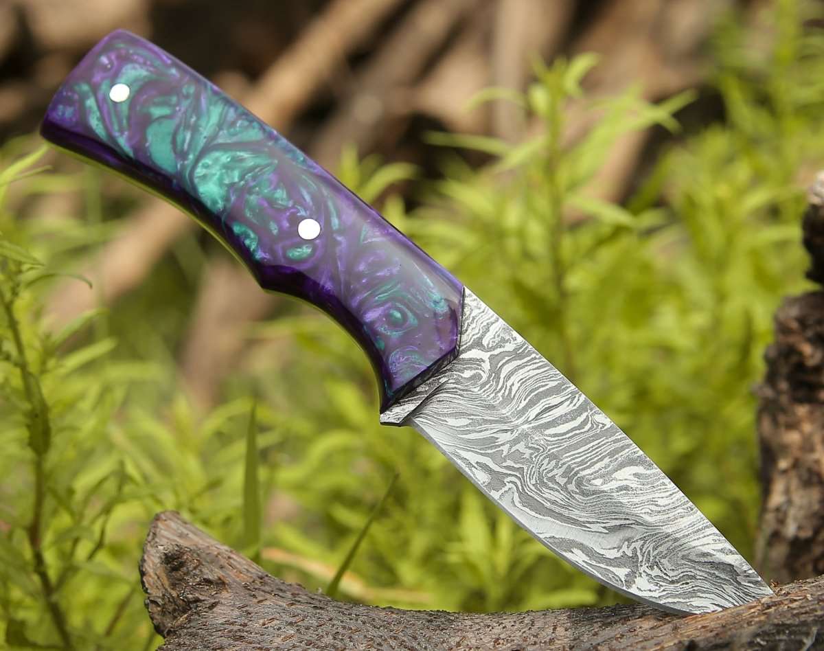 8” Inches Handmade Custom Damascus Steel Skinner Knife