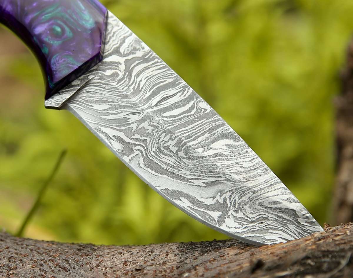 8” Inches Handmade Custom Damascus Steel Skinner Knife