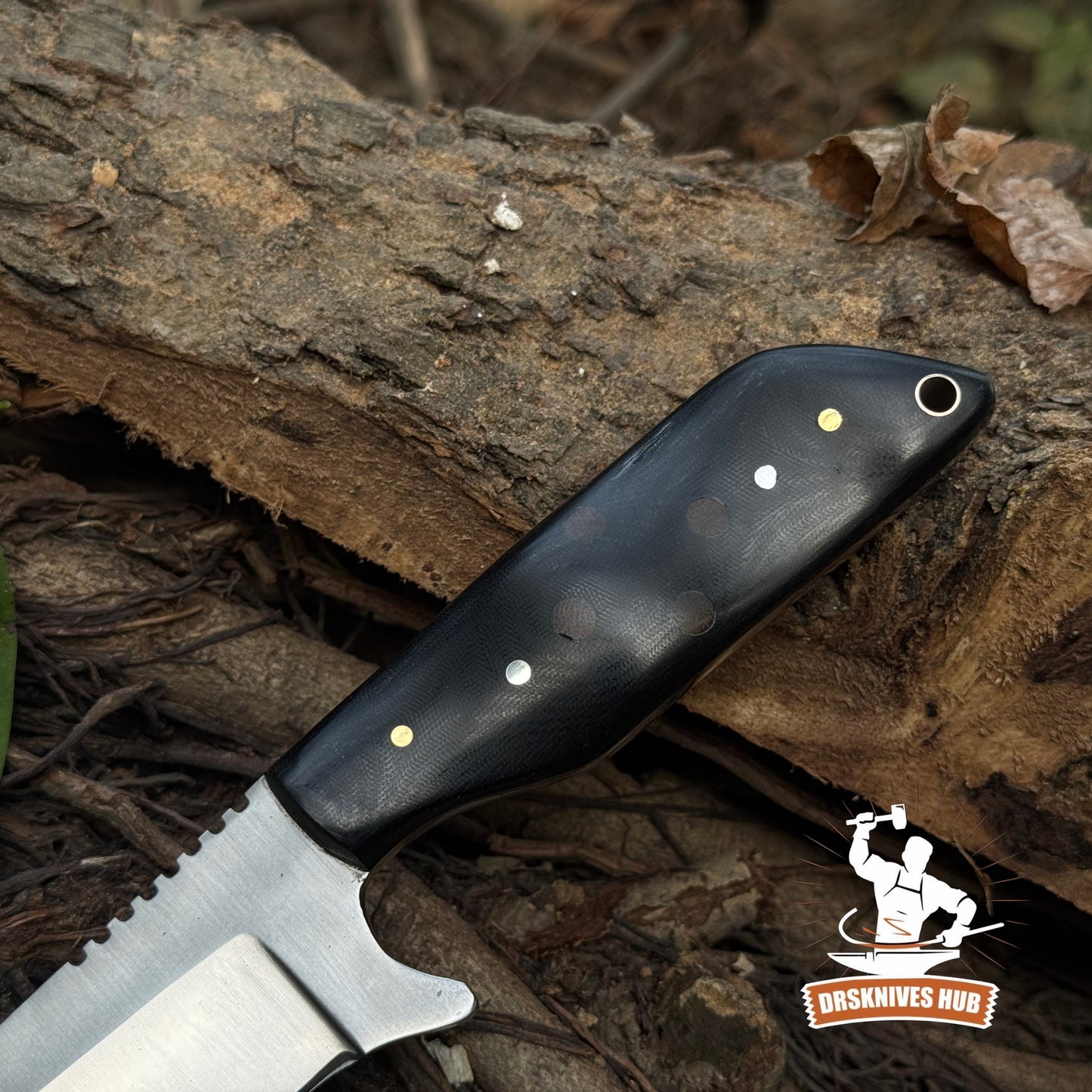 Handmade 7-Inch D2 Steel Utility Knife With Leather Cover | DRSKNIVES HUB