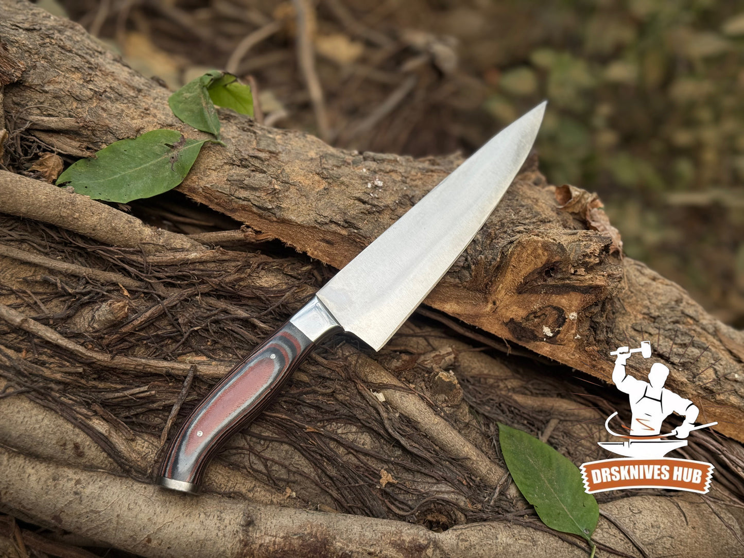 Handmade 13-Inch Chef Knife – Premium 440C Stainless Steel With Leather Sheath Cover | DRSKNIVES HUB