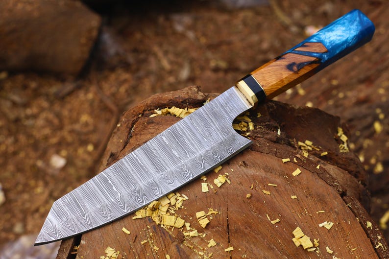CHEF KNIFE CUSTOM HANDMADE DAMASCUS KITCHEN KNIFE || DRS KNIVES HUB