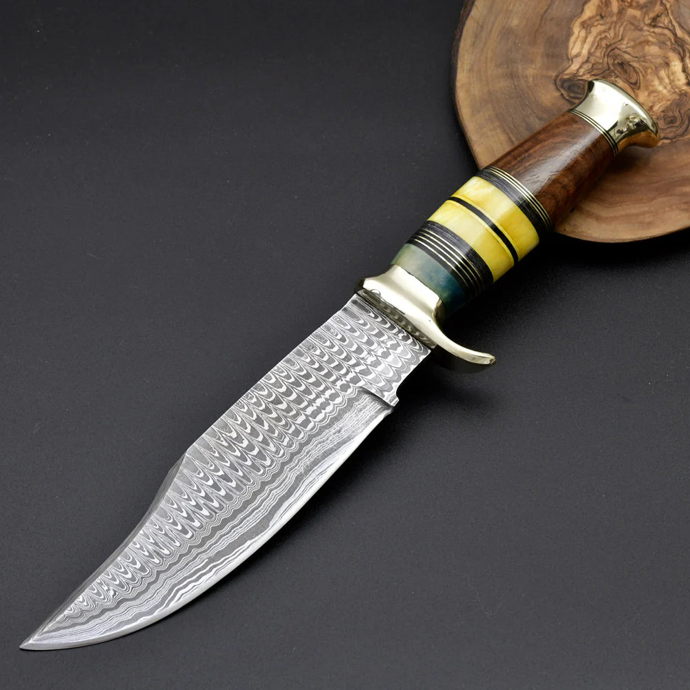 BOWIE KNIFE WITH BONE & WOOD || DRS KNIVES HUB
