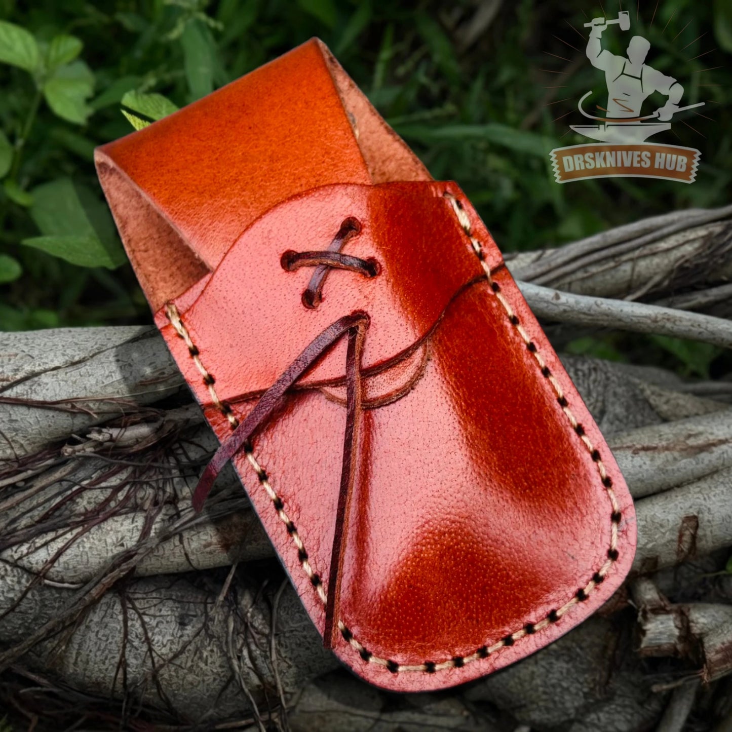 Hand Forged Damascus Steel Folding Knife Antler Handle | DRSKNIVES HUB 