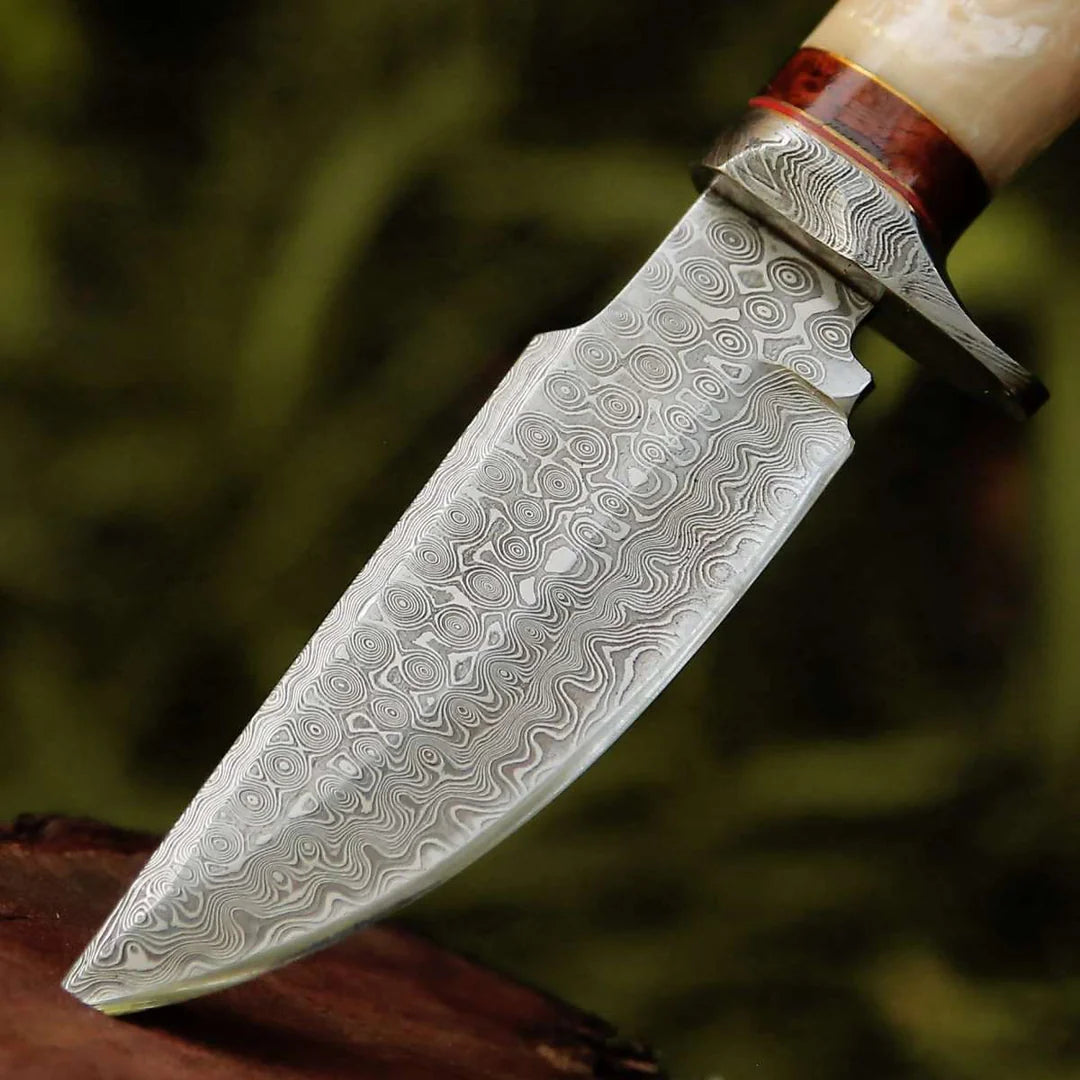 HAND FORGED DAMASCUS STEEL HUNTING KNIFE || DRA KNIVES HUB