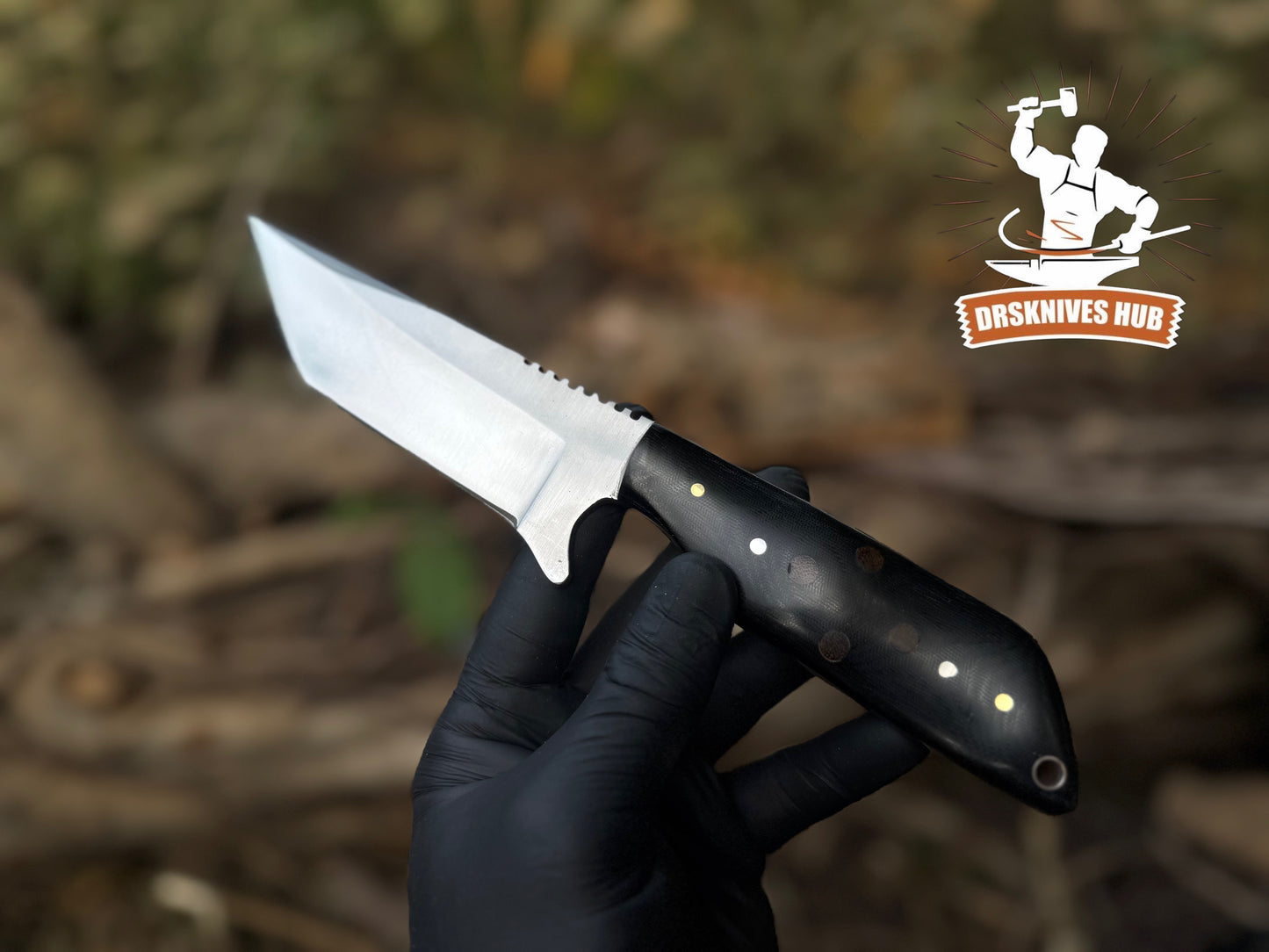 Handmade 7-Inch D2 Steel Utility Knife With Leather Cover | DRSKNIVES HUB
