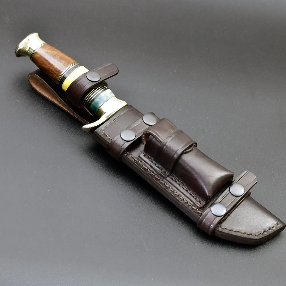 BOWIE KNIFE WITH BONE & WOOD || DRS KNIVES HUB