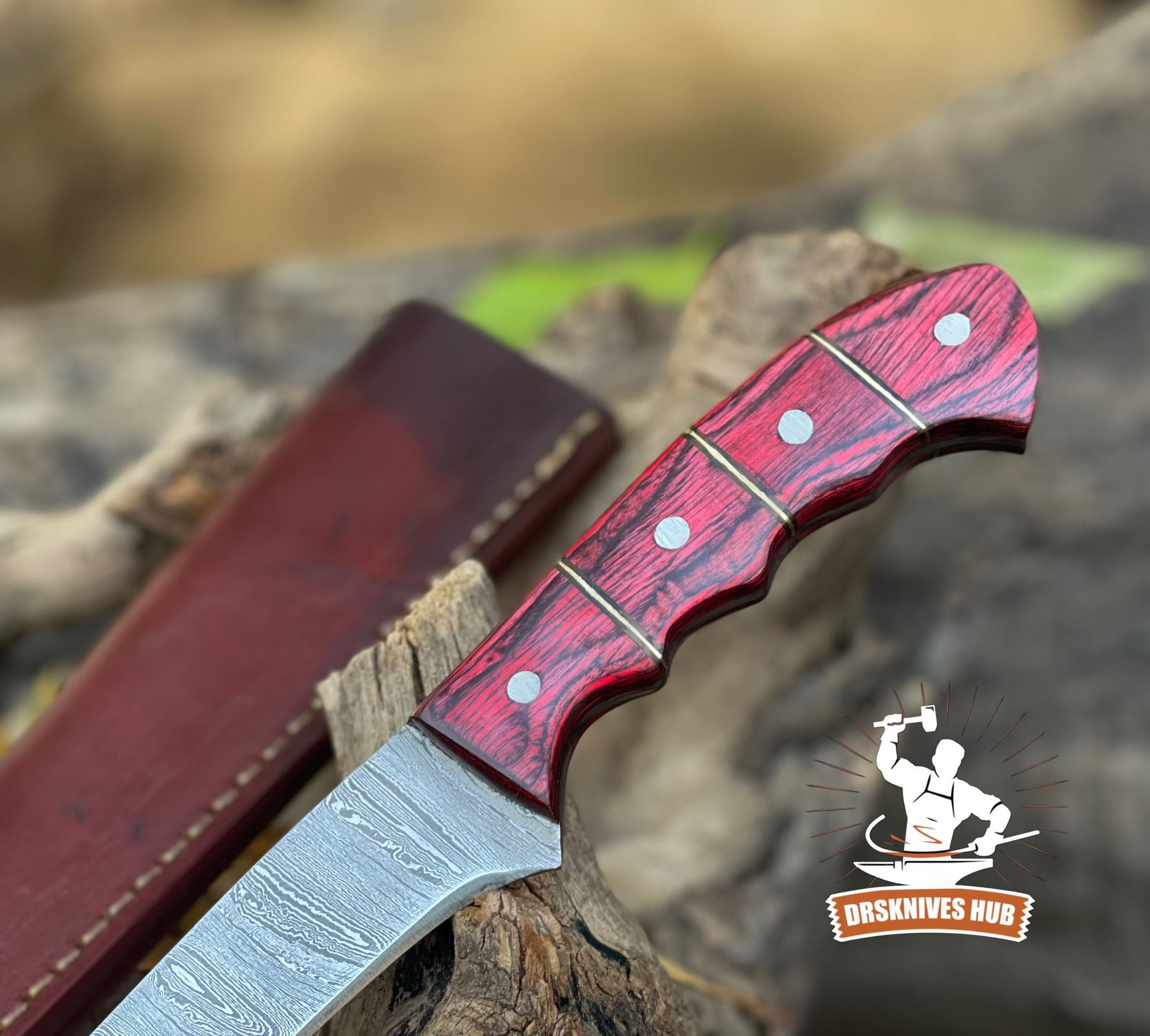 Handmade Damascus Steel Fillet Fishing Knife – Exotic Wood Handle | DRSKNIVES HUB 