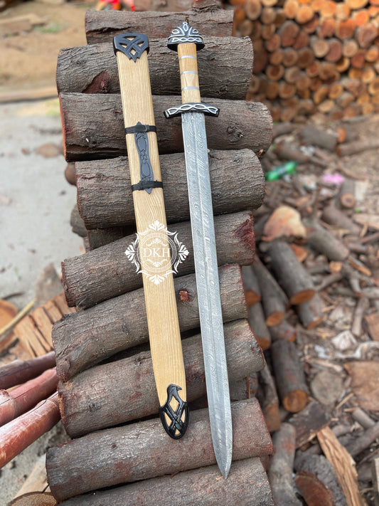 Battle Ready Medieval Sword Custom Handmade Damascus Steel Sword