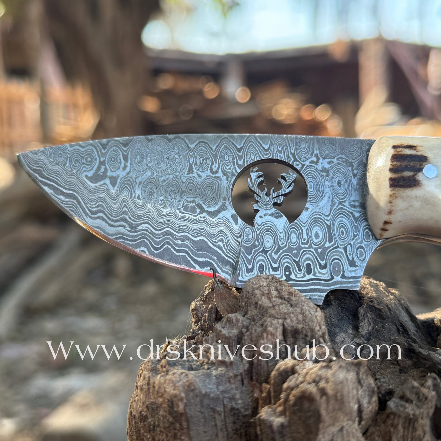 HANDMADE WIRE CUT SKINNER KNIFE MICRATA & STAG HANDLE || DRS KNIVES HUB
