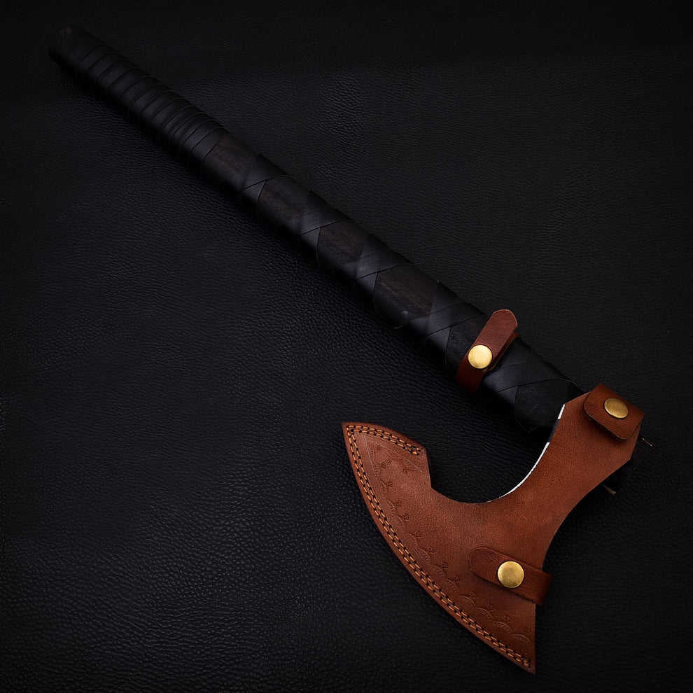 Carbon Steel High Quality Axe With Leather Sheath Cover