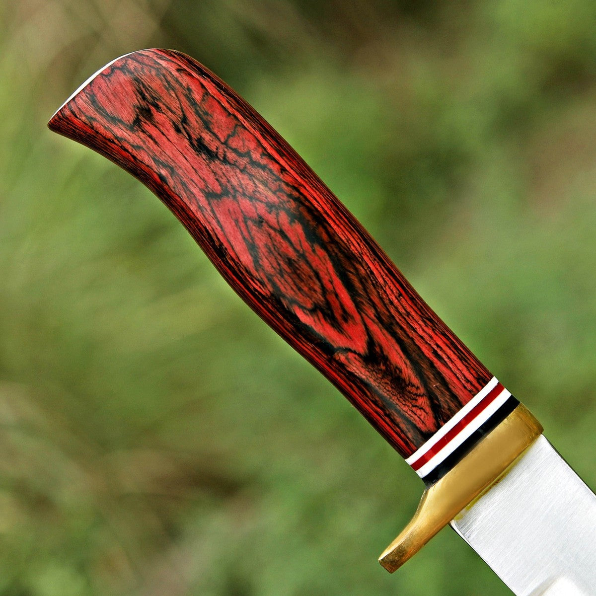 J2 Steel Hunting Knife 10" – Red Wood Handle Razor Sharp | DRSKNIVES HUB