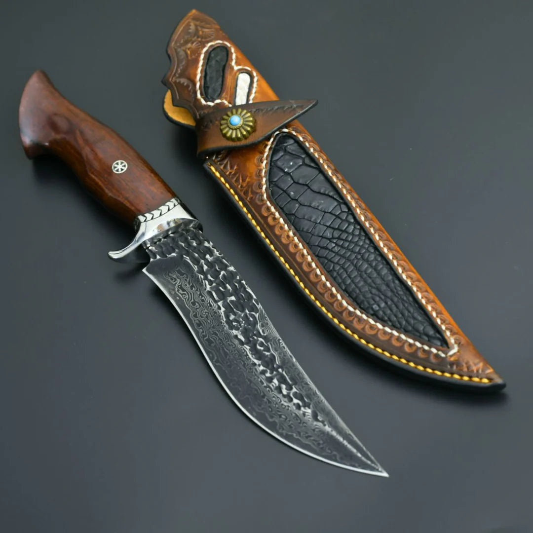 ELITE KNIFE HUNTING UTILITY KNIFE WITH EXOTIC SANDALWOOD HANDLE || DRS KNIVES HUB