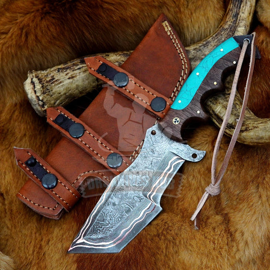 Copper_Damascus_EDC_Tactical_Knife - DRSKNIVES HUB
